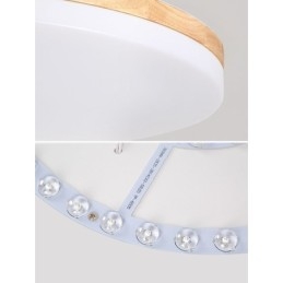Nordic Ronde Plafondlamp Eenvoudige Moderne Massief Houten Lamp Ultradunne Plafondlamp