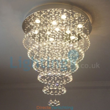 Moderne eigentijdse kroonluchter, plafondlamp, kristallen regendruppellamp Moderne eigentijdse kroonluchter, plafondlamp, kristallen regendruppellamp
