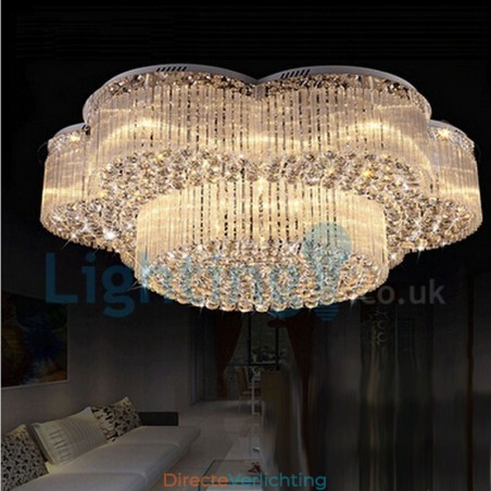 Moderne eigentijdse kroonluchter, plafondlamp, kristallen regendruppellamp Moderne eigentijdse kroonluchter, plafondlamp, kristallen regendruppellamp