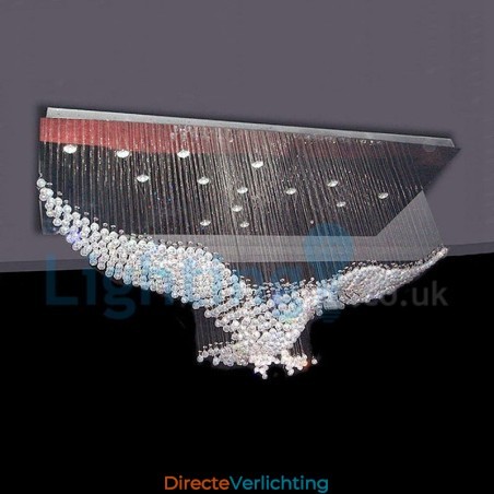 Moderne eigentijdse kroonluchter, plafondlamp, kristallen regendruppellamp Moderne eigentijdse kroonluchter, plafondlamp, kristallen regendruppellamp