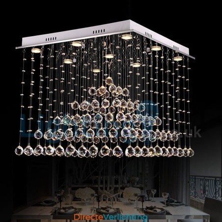 Moderne eigentijdse kroonluchter, plafondlamp, kristallen regendruppellamp Moderne eigentijdse kroonluchter, plafondlamp, kristallen regendruppellamp