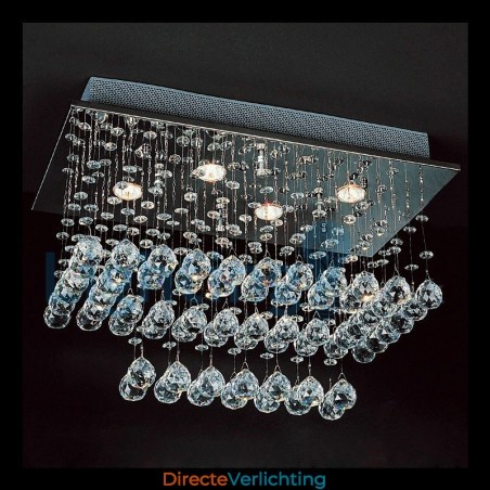 Moderne eigentijdse kroonluchter, plafondlamp, kristallen regendruppellamp Moderne eigentijdse kroonluchter, plafondlamp, kristallen regendruppellamp