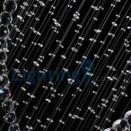 Moderne eigentijdse kroonluchter, plafondlamp, kristallen regendruppellamp