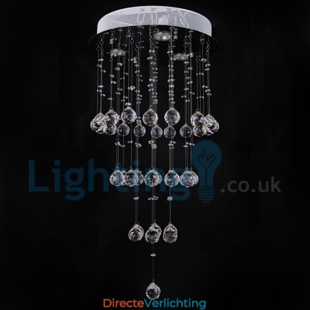 Moderne eigentijdse kroonluchter, plafondlamp, kristallen regendruppellamp Moderne eigentijdse kroonluchter, plafondlamp, kristallen regendruppellamp