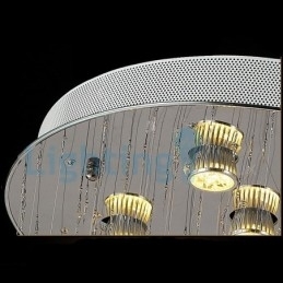 Moderne eigentijdse kroonluchter, plafondlamp, kristallen regendruppellamp
