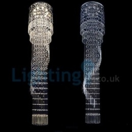 Moderne eigentijdse kroonluchter, plafondlamp, kristallen regendruppellamp