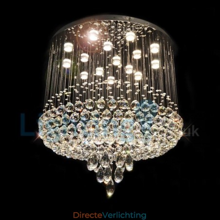Moderne eigentijdse kroonluchter, plafondlamp, kristallen regendruppellamp Moderne eigentijdse kroonluchter, plafondlamp, kristallen regendruppellamp