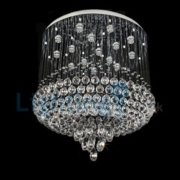 Moderne eigentijdse kroonluchter, plafondlamp, kristallen regendruppellamp