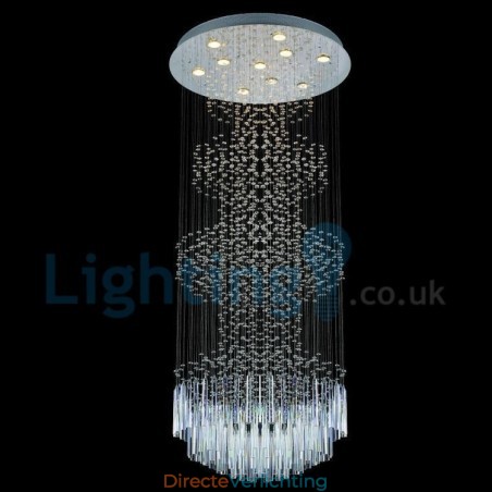 Moderne eigentijdse kroonluchter, plafondlamp, kristallen regendruppellamp Moderne eigentijdse kroonluchter, plafondlamp, kristallen regendruppellamp