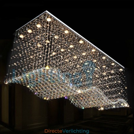 Moderne eigentijdse kroonluchter, plafondlamp, kristallen regendruppellamp Moderne eigentijdse kroonluchter, plafondlamp, kristallen regendruppellamp
