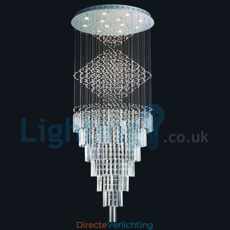 Moderne eigentijdse kroonluchter, plafondlamp, kristallen regendruppellamp Moderne eigentijdse kroonluchter, plafondlamp, kristallen regendruppellamp