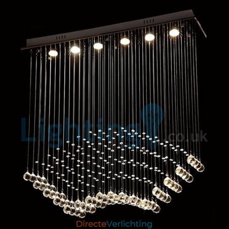 Moderne eigentijdse kroonluchter, plafondlamp, kristallen regendruppellamp Moderne eigentijdse kroonluchter, plafondlamp, kristallen regendruppellamp
