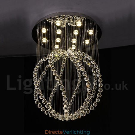 Moderne eigentijdse kroonluchter, plafondlamp, kristallen regendruppellamp Moderne eigentijdse kroonluchter, plafondlamp, kristallen regendruppellamp