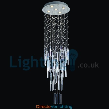 Moderne eigentijdse kroonluchter, plafondlamp, kristallen regendruppellamp Moderne eigentijdse kroonluchter, plafondlamp, kristallen regendruppellamp