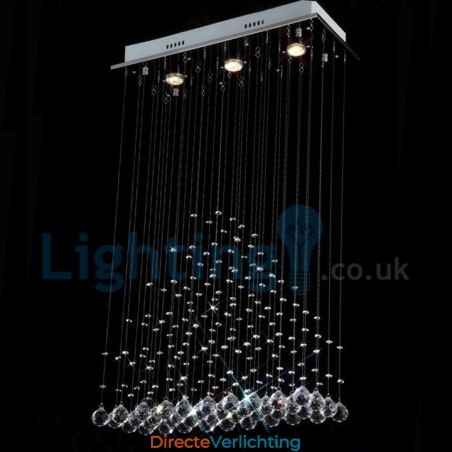 Moderne eigentijdse kroonluchter, plafondlamp, kristallen regendruppellamp Moderne eigentijdse kroonluchter, plafondlamp, kristallen regendruppellamp