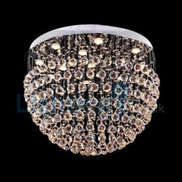 Moderne eigentijdse kroonluchter, plafondlamp, kristallen regendruppellamp