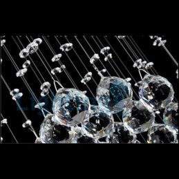 Moderne eigentijdse kroonluchter, plafondlamp, kristallen regendruppellamp