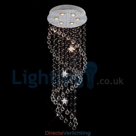 Moderne eigentijdse kroonluchter, plafondlamp, kristallen regendruppellamp Moderne eigentijdse kroonluchter, plafondlamp, kristallen regendruppellamp