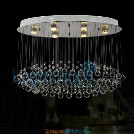 Moderne eigentijdse kroonluchter, plafondlamp, kristallen regendruppellamp Moderne eigentijdse kroonluchter, plafondlamp, kristallen regendruppellamp