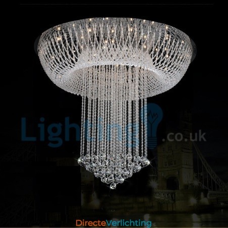 Moderne eigentijdse kroonluchter, plafondlamp, kristallen regendruppellamp Moderne eigentijdse kroonluchter, plafondlamp, kristallen regendruppellamp