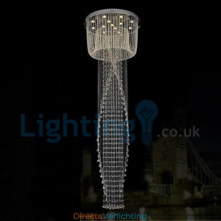 Moderne eigentijdse kroonluchter, plafondlamp, kristallen regendruppellamp Moderne eigentijdse kroonluchter, plafondlamp, kristallen regendruppellamp