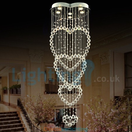 Moderne eigentijdse kroonluchter, plafondlamp, kristallen regendruppellamp Moderne eigentijdse kroonluchter, plafondlamp, kristallen regendruppellamp