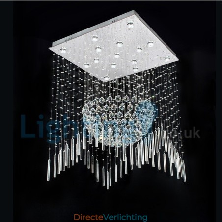 Moderne eigentijdse kroonluchter, plafondlamp, kristallen regendruppellamp Moderne eigentijdse kroonluchter, plafondlamp, kristallen regendruppellamp