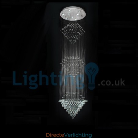 Moderne eigentijdse kroonluchter, plafondlamp, kristallen regendruppellamp Moderne eigentijdse kroonluchter, plafondlamp, kristallen regendruppellamp