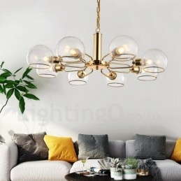 8 lampen Nordic Postmodern creatieve glazen Magic Bean kroonluchter