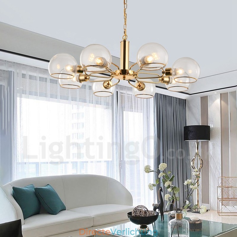 8 lampen Nordic Postmodern creatieve glazen Magic Bean kroonluchter