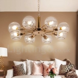 8 lampen Nordic Postmodern creatieve glazen Magic Bean kroonluchter
