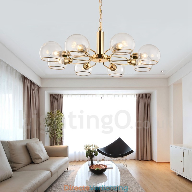 8 lampen Nordic Postmodern creatieve glazen Magic Bean kroonluchter