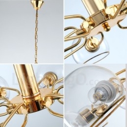 8 lampen Nordic Postmodern creatieve glazen Magic Bean kroonluchter