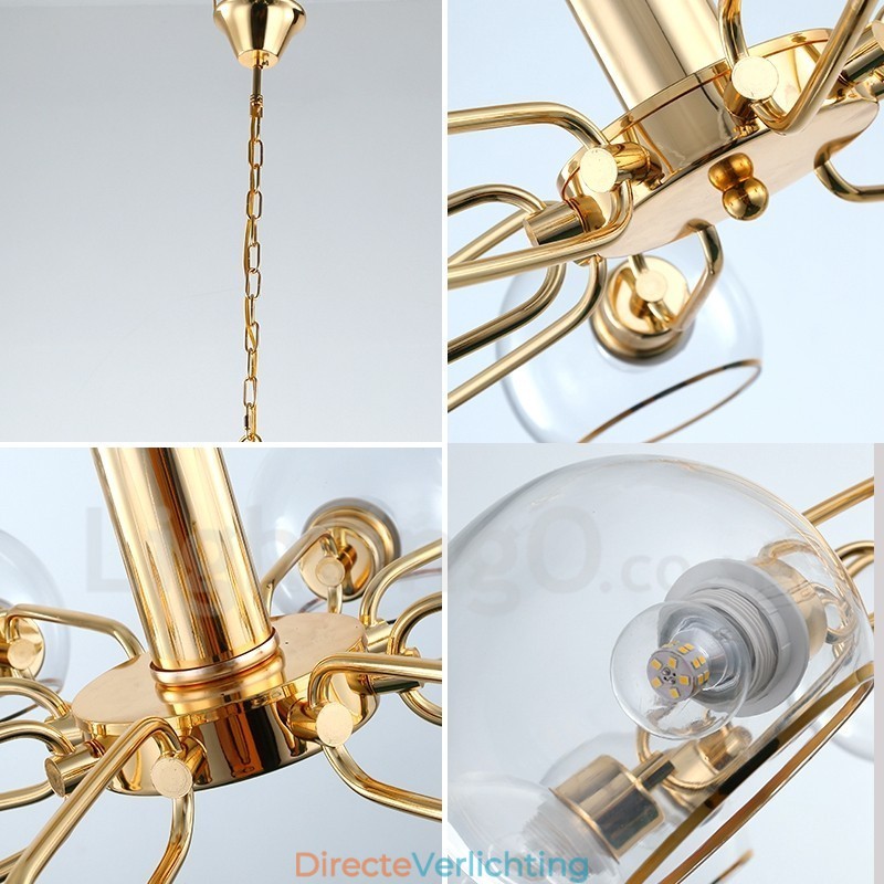 8 lampen Nordic Postmodern creatieve glazen Magic Bean kroonluchter