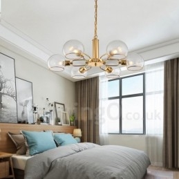 6-lichts Nordic Postmoderne creatieve glazen Magic Bean kroonluchter
