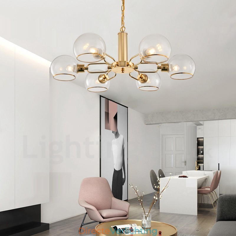 6-lichts Nordic Postmoderne creatieve glazen Magic Bean kroonluchter