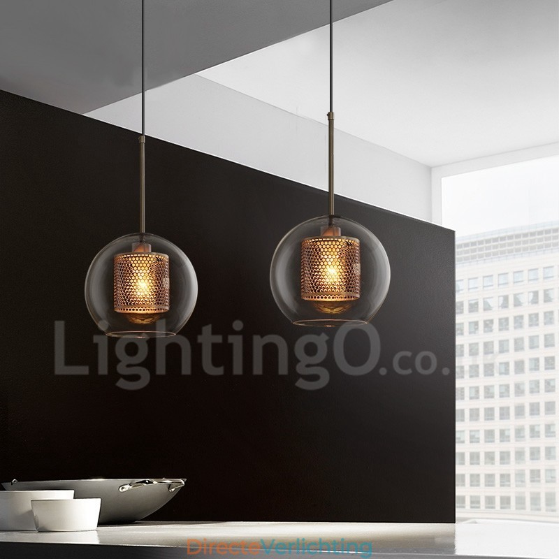 Moderne minimalistische Scandinavische stijl decoratie café glazen bol enkele kop hanglamp