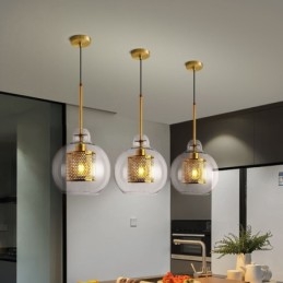 Moderne minimalistische Scandinavische stijl decoratie café glazen bol enkele kop hanglamp