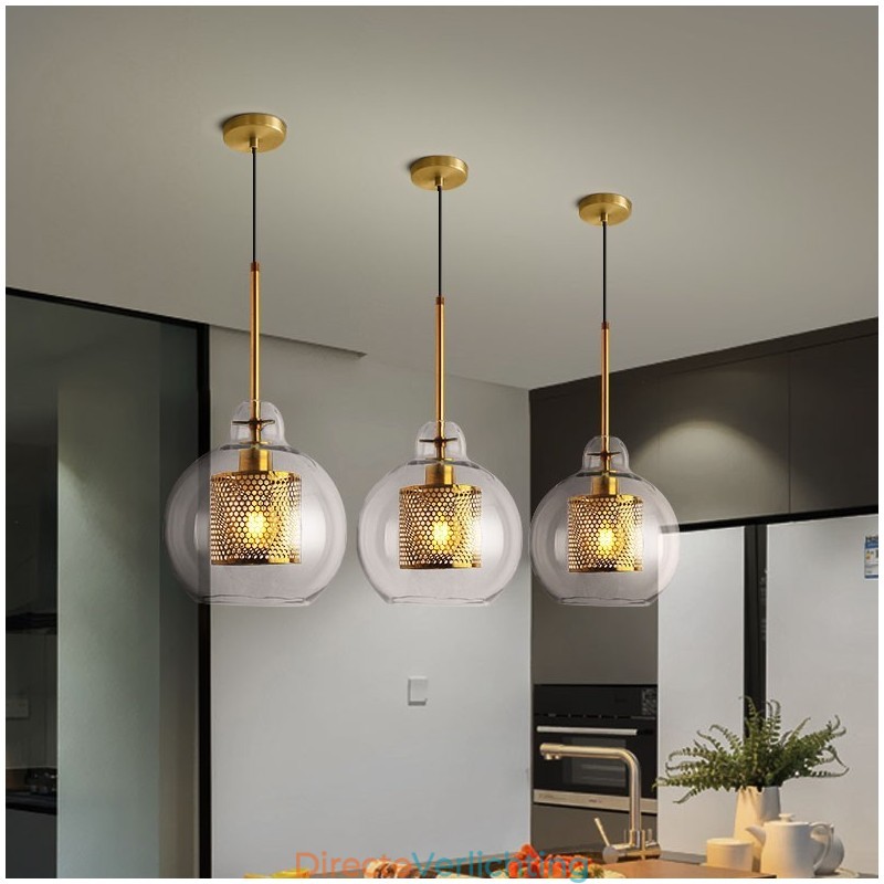 Moderne minimalistische Scandinavische stijl decoratie café glazen bol enkele kop hanglamp