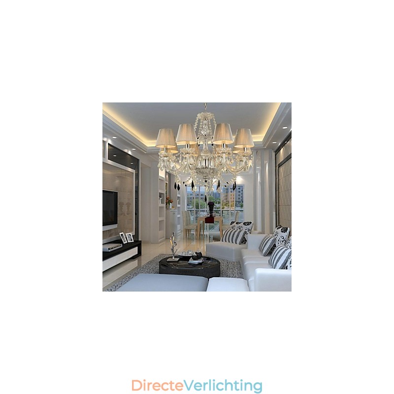 Kroonluchter Kristal Luxe Modern 1 Lagen Woonkamer 6 Lampen