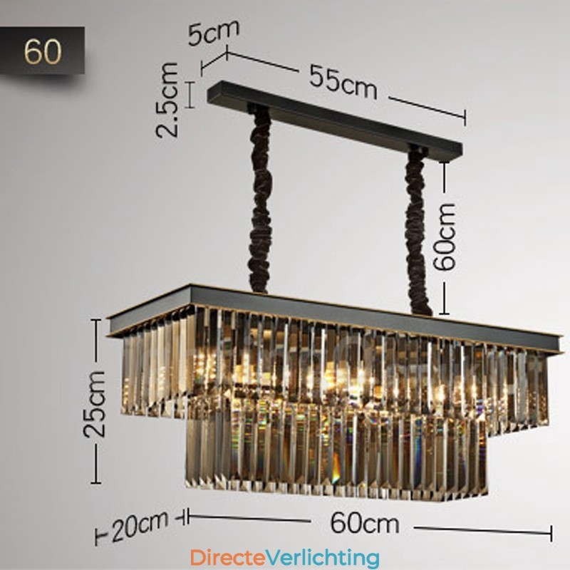 Retro Kristallen Hanglamp Café Expositiehal