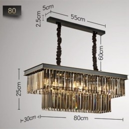 Retro Kristallen Hanglamp Café Expositiehal