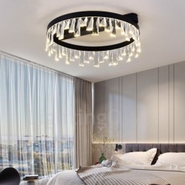 Moderne minimalistische creatieve ronde plafondkristallamp