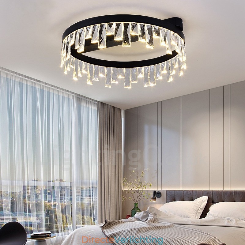 Moderne minimalistische creatieve ronde plafondkristallamp