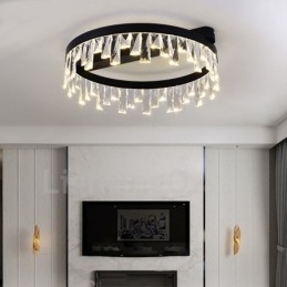 Moderne minimalistische creatieve ronde plafondkristallamp
