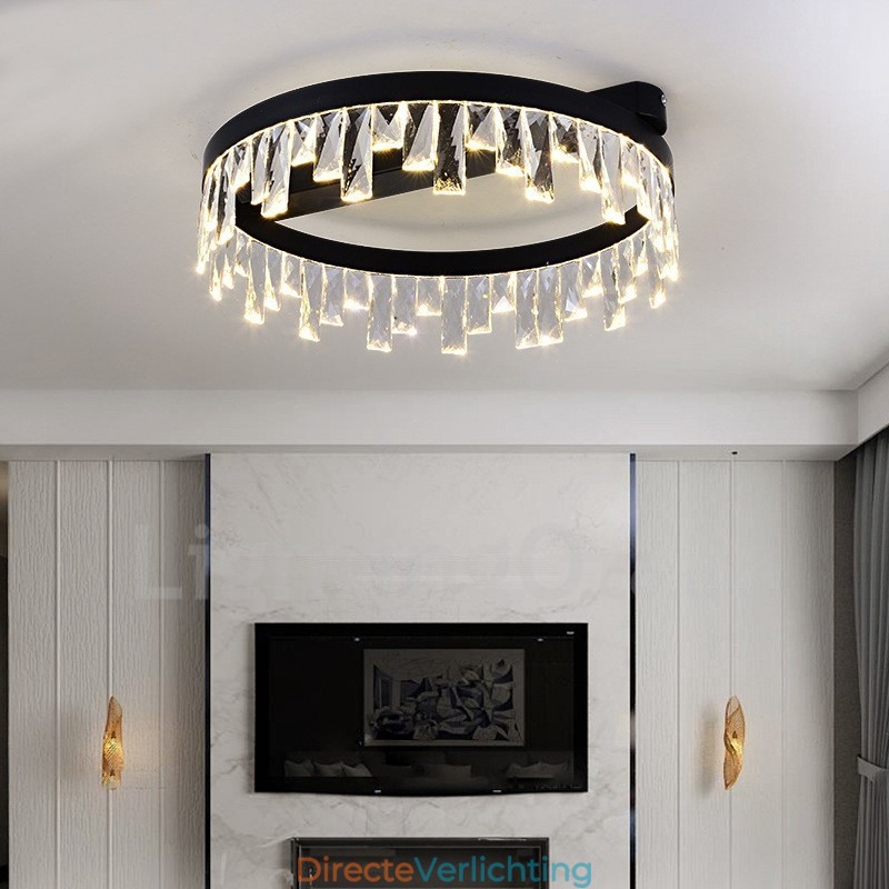 Moderne minimalistische creatieve ronde plafondkristallamp