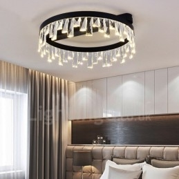 Moderne minimalistische creatieve ronde plafondkristallamp