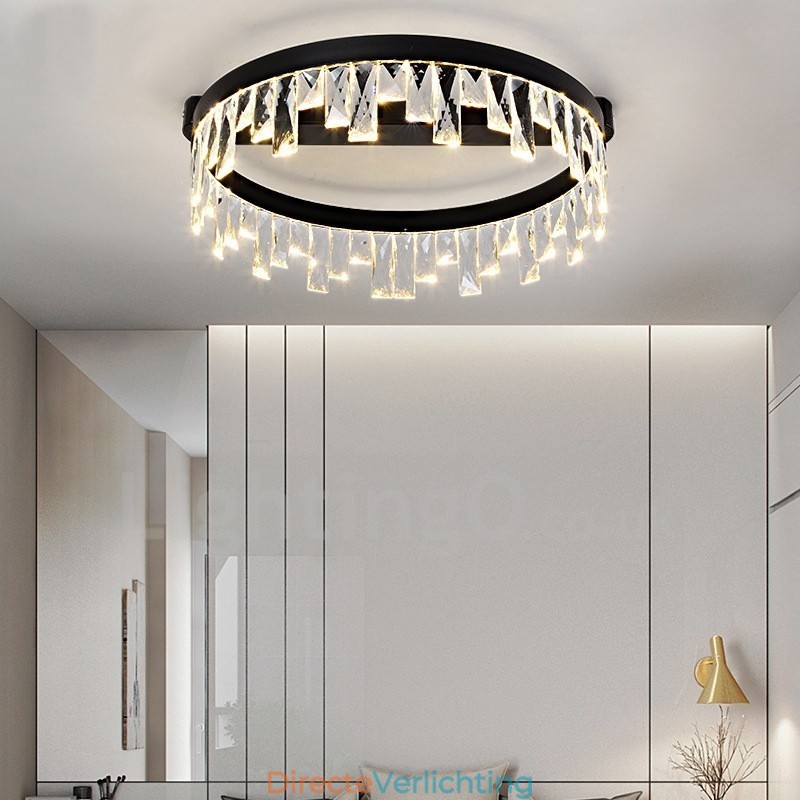 Moderne minimalistische creatieve ronde plafondkristallamp