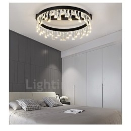 Moderne minimalistische creatieve ronde plafondkristallamp