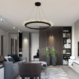 Moderne ringvormige kristallen hanglamp